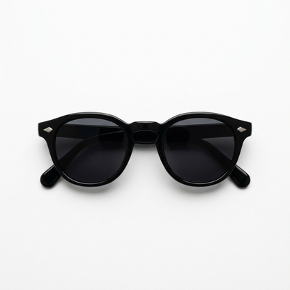 Madera Classic Midnight Black sunglasses top-down view