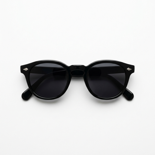 Madera Classic Midnight Black sunglasses top-down view