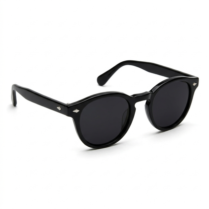 Madera Classic Midnight Black sunglasses three-quarter angle view