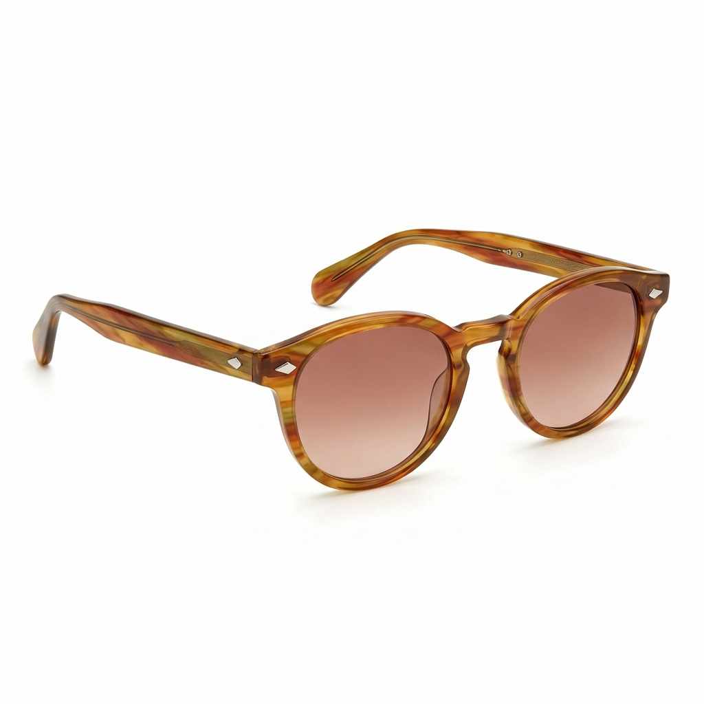 Madera Classic Champagne Wood sunglasses three-quarter angle view