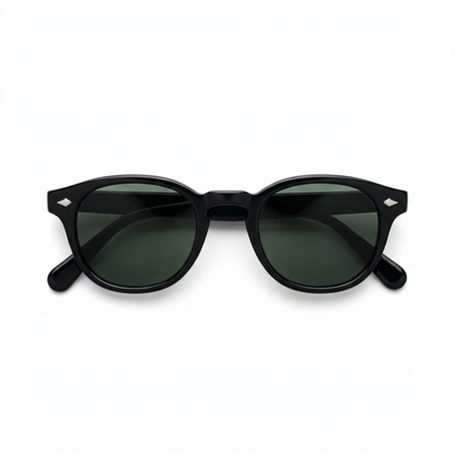 Madera Classic Forest Green sunglasses top-down view