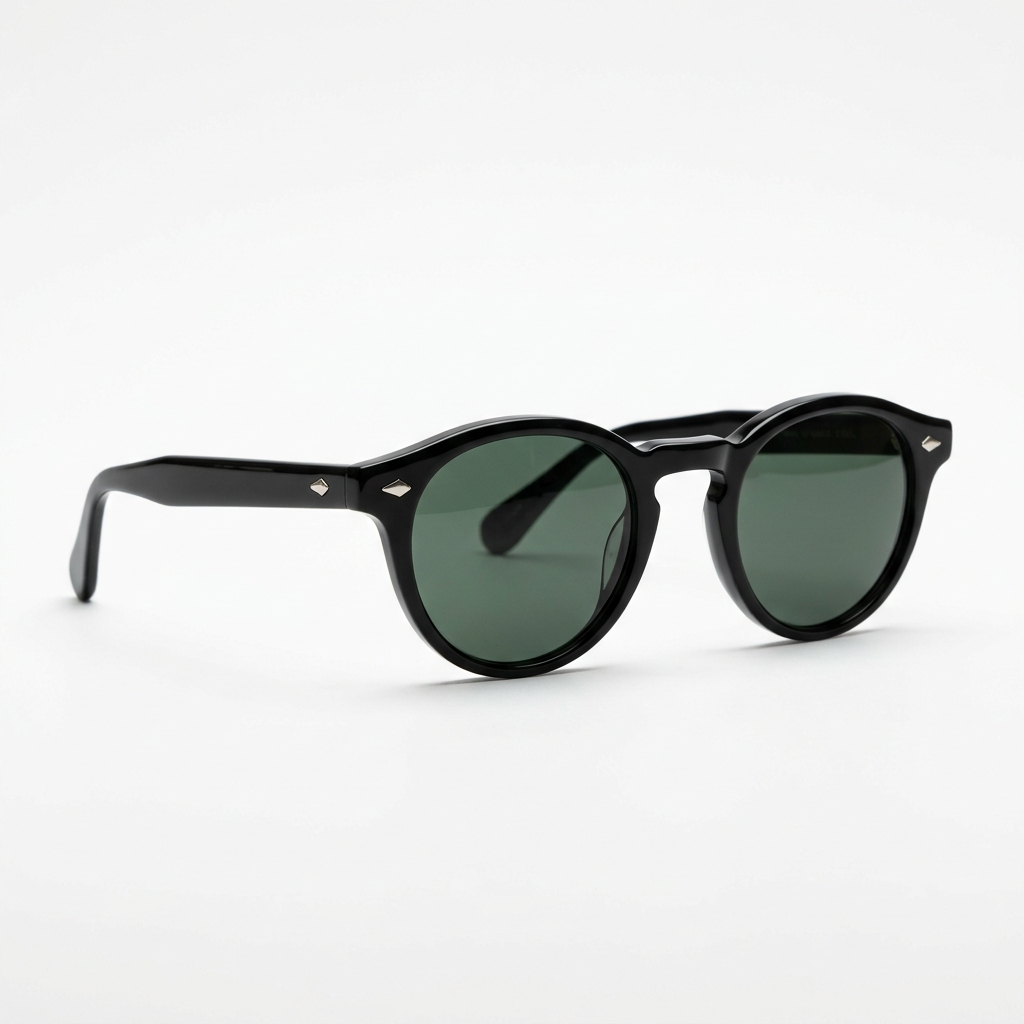 Madera Classic Forest Green sunglasses three-quarter angle view