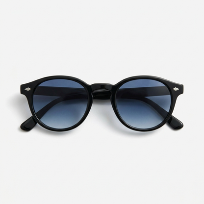 Madera Classic Ocean Blue sunglasses top-down view