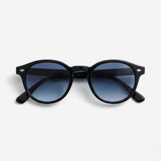 Madera Classic Ocean Blue sunglasses top-down view